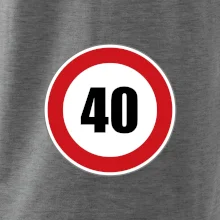 Dopravná značka - obmedzenie rýchlosti 40 Dopravná značka - obmedzenie rýchlosti 40