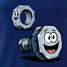 Parové tričko - Skrutka a matka