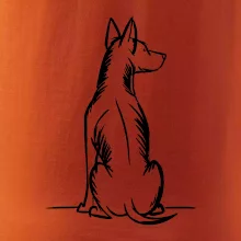 Pes kreslený zozadu