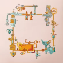 Steampunk farebná zostava