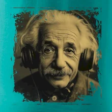 Albert Einstein so slúchadlami