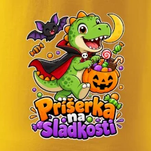 Príšerka na sladkosti - dinosaurus s tekvicou