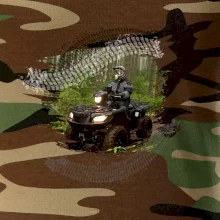 ATV štvorkolka v lese