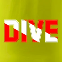Dive nápis vlajka