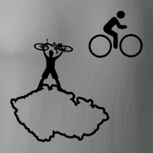 Mapa ČR + kolo na prsu