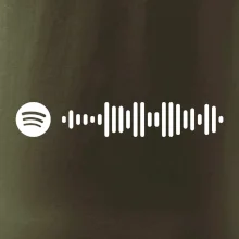 Spotify kód na prsníku