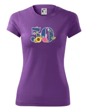 Kvetinové číslo kreslené - 50