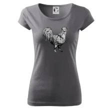 Kohút kreslený čiernobiely