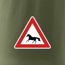 Dopravná značka - Pozor kôň bežiaci
