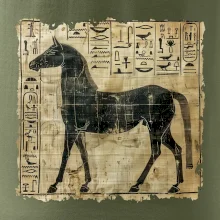Egyptské hieroglyfy kôň