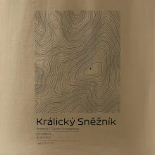 Králický Sněžník - vrstevnice v obdĺžniku