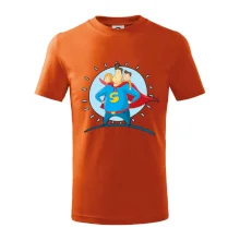 Táta superman - dievča a chlapec Táta superman - dievča a chlapec