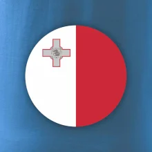 Vlajka Malta guľatá na prsník