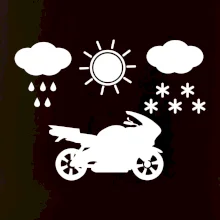 Motorkář za každého počasí - silnice