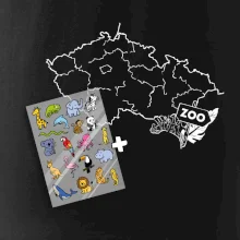 Tričko s mapou + ZOO nažehlovačky