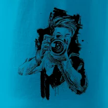 Fotograf kreslený ceruzkou Fotograf kreslený ceruzkou