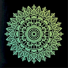 Mandala zelenožlutá