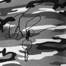 Kľúče a ruka jedným ťahom