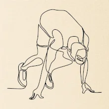 Bežec na štarte jedným ťahom