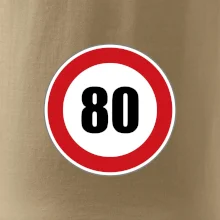 Dopravná značka - obmedzenie rýchlosti 80 Dopravná značka - obmedzenie rýchlosti 80
