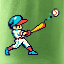 Baseballový hráč pixel art