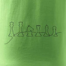 Šachové figúrky v rade - obrys