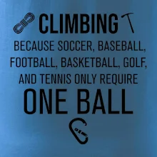 Climbing beacause one ball