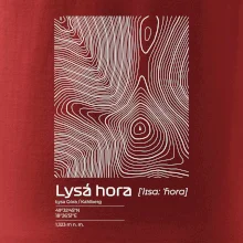 Lysá hora - vrstevnice v obdĺžniku