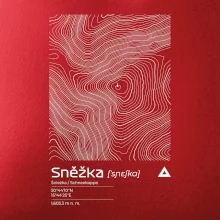 Snežka - vrstevnice v obdĺžniku