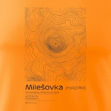 Milešovka - vrstevnice v obdĺžniku