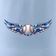 Baseballový míček s kovovými křídly