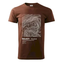 Boubín - vrstevnice v obdĺžniku