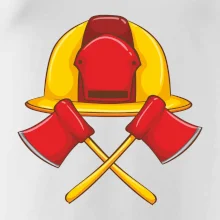 Hasičská helma a sekera Hasičská helma a sekera