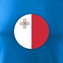 Vlajka Malta okrúhla veľká