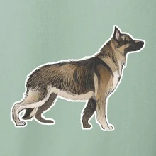 Nemecký ovčiak - hnedý kreslený