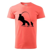 Rybár ťahajúce rybu