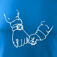 Otec a syn ruky obrys