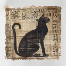 Egyptské hieroglyfy mačka