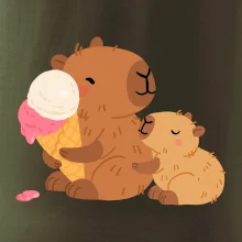 Kapybara so zmrzlinou