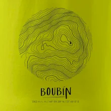 Boubín - vrstevnice v kruhu