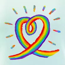 Srdce pride dúha kreslená Srdce pride dúha kreslená