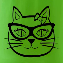 Mačacie dievča s okuliarmi