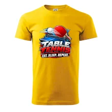 Stolní tenis pálka a míček eat sleep repeat