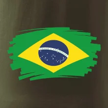 Brazília vlajka štetkou