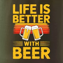 Life is better with beer - oranžové