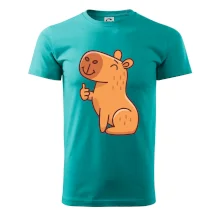 Kapybara s palcom hore