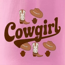 Cowgirl nápis a oblečenie