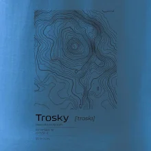 Trosky - vrstevnice v obdĺžniku