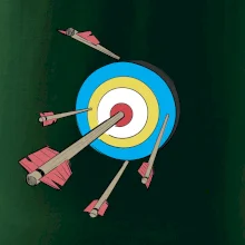 Šípy vo farebnom terči Šípy vo farebnom terči