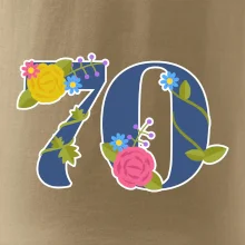 Kvetinové číslo kreslené - 70